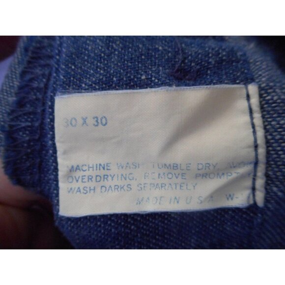 Vintage 1960s / 70s 30 x 30 button front denim jeans  Maverick Flared - Picture 6 of 6